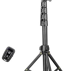 1.7 Meter/67 inch Phone Tripod Stand & Bluetooth Selfie Stick Tripod, Cellphone Tripod with Bluetooth Remote, Compatible with iPhone 14/13/12/12 pro/11/11pro/8/7 (FREE POSTAGE)