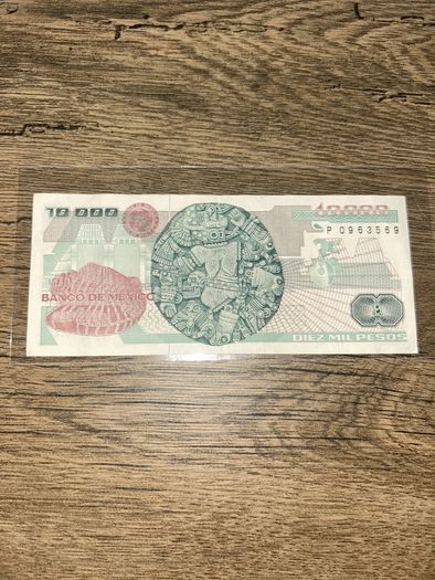 10000 Mexican Pesos Lazaro Cardenas Excellent Condition Banknote