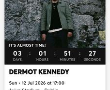 Dermot Kennedy Tickets Sunday 12th July