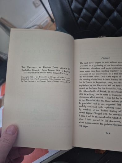 1st  American edition of capitalism and the historians as is by F A Hayek