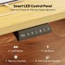 Electric Standing Desk 110x54 One Piece Height Adjustable Desk With Memory Smart Panel Sit Stand Table With Hooks for Home Office, Maple Image 8