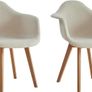 Set of 2 Scandinavian Boucle Armchairs Image 2