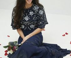 Asos Design Flutter Sleeve Maxi Dress
