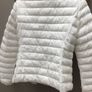 B, Style White Lace Puffer Jacket Size 10 Image 5