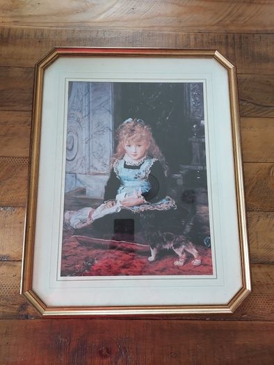Framed picture "Puss in Boots" by John Everett Millias