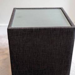 EZ Living Grey Fabric Bedside Lockers / Nightstands (Pair)