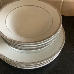Royal Doulton Platinum Dinner & Soup Plates