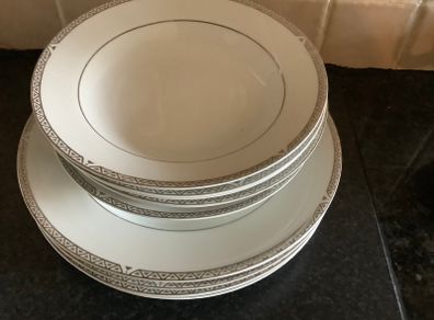Royal Doulton Platinum Dinner & Soup Plates