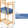 Bamboo Shoe Rack,Easy Build With 3 Tier, 3 Shelves 35 x 25 x 71 cm Ideal for Bathroom, Kitchen, Living Room, Bedroom, Small Spaces, Balcony, Natural Image 2