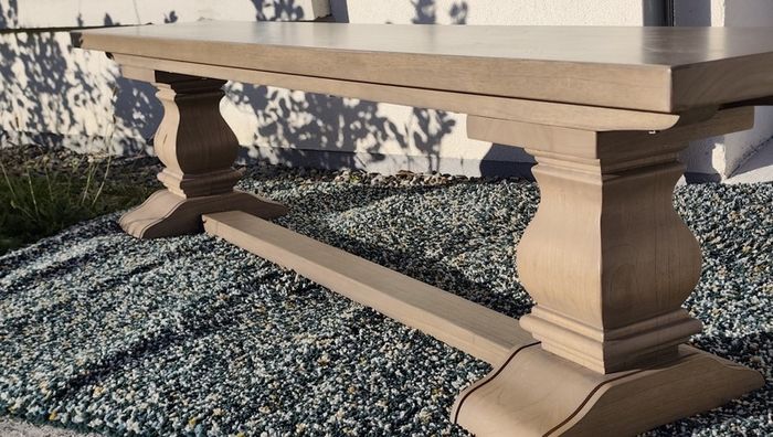 Dining Bench 200cm Vintage Ash Monastery