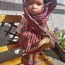 Beautiful Porcelain Doll with Soft Toy Elephant Image 2