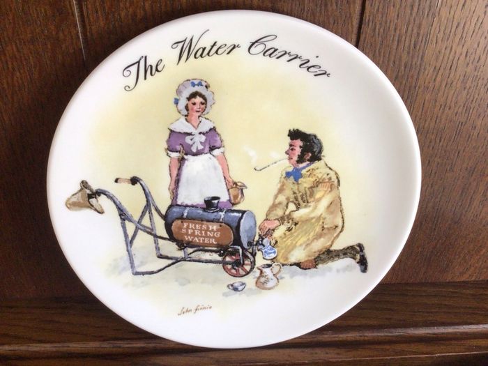 A complete series of decorative collectors plates by Wedgwood " The Street Sellers of London" Victorian style