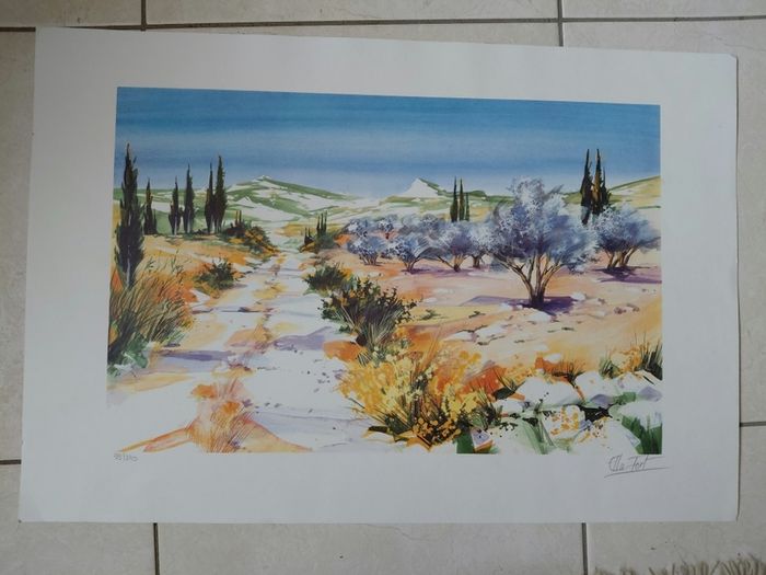 Limited edition lithograph French Landscape 9 by Ella Fort 99/390