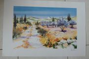 Limited edition lithograph French Landscape 9 by Ella Fort 99/390