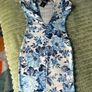 QUIZ blue flowers design dress size 8 NEW Image 2