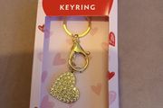 Heart gem keyring