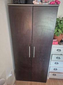 Black Wardrobe Silver Handles