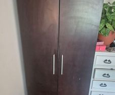 Black Wardrobe Silver Handles