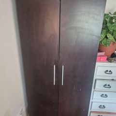 Black Wardrobe Silver Handles