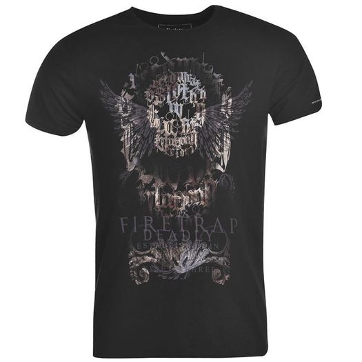 Firetrap Layson Black Skull 4XL T-Shirt (Brand New & Unopened)