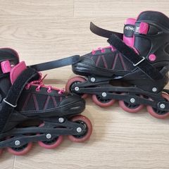 Power Adjustable rollerblades Inline Skates pink and black in Size 34-37