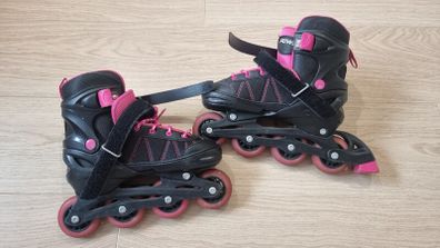 Power Adjustable rollerblades Inline Skates pink and black in Size 34-37