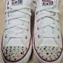 girls CONVERSE ALL STAR BLING low canvas trainers runners size UK 2 EU 34 youths Image 3