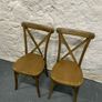 Pair of vintage X back design bentwood chairs. Image 6