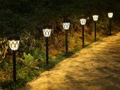 Solar Garden Lights Outdoor Pathway Light Solar Powered Waterproof Stake Lights Outside Ornaments for Patio Lawn Yard Ground Backyard Courtyard Dusk to Dawn Auto On/Off,6 Pack