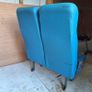 Used Double Passenger Van Seat with Seatbelts Blue Fabric Minibus Bench Image 3