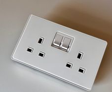 Bulk Modern Touch Light Switches & Sockets  Full Glass Panels