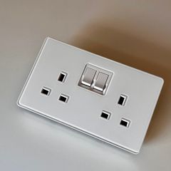 Bulk Modern Touch Light Switches & Sockets  Full Glass Panels