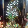 Vintage mid century minature lacquer chinoiserie folding screen Image 9