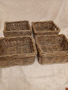 4 x Ikea Byholma storage baskets