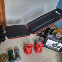 Complete Home Gym Bundle: PASYOU Bench, 20kg Dumbbell Set & Barbell.