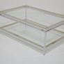 Vintage Two Tier Chrome and Brass Coffee Table, Attributed to Renato Zevi, Italy, 1970s Image 4