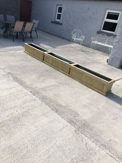 Handmade wooden planters/ raised beds