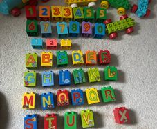 Lego Duplo Train numbers and letters