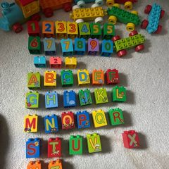 Lego Duplo Train numbers and letters