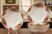 Set of 6 Bowls by Royal Albert " Old Country Roses "