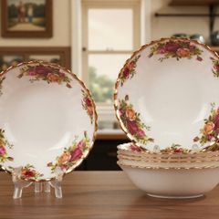 Set of 6 Bowls by Royal Albert " Old Country Roses "