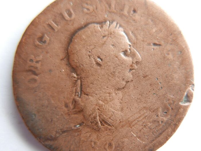 1807 British Copper Halfpenny George III