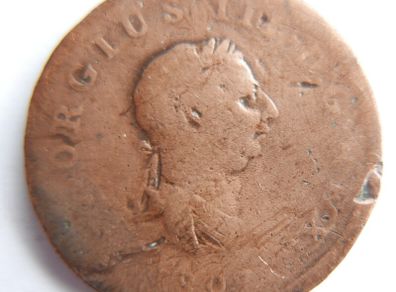 1807 British Copper Halfpenny George III