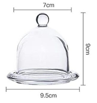 Mini Cake Stand with Glass Bell (Set of 6)