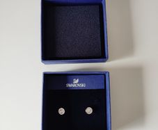 Swarovski crystal pierced earrings - New