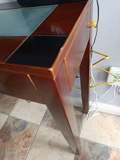 hallway table and mirror