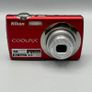 Nikon Coolpix S220 10MP Digital Camera Red - Full Kit Image 2