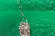 Handmade sterling silver harp pendant on 18inch chain