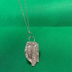 Handmade sterling silver harp pendant on 18inch chain