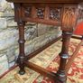 Early 20th Century Jacobean Revival Carved Oak hall table. Image 6